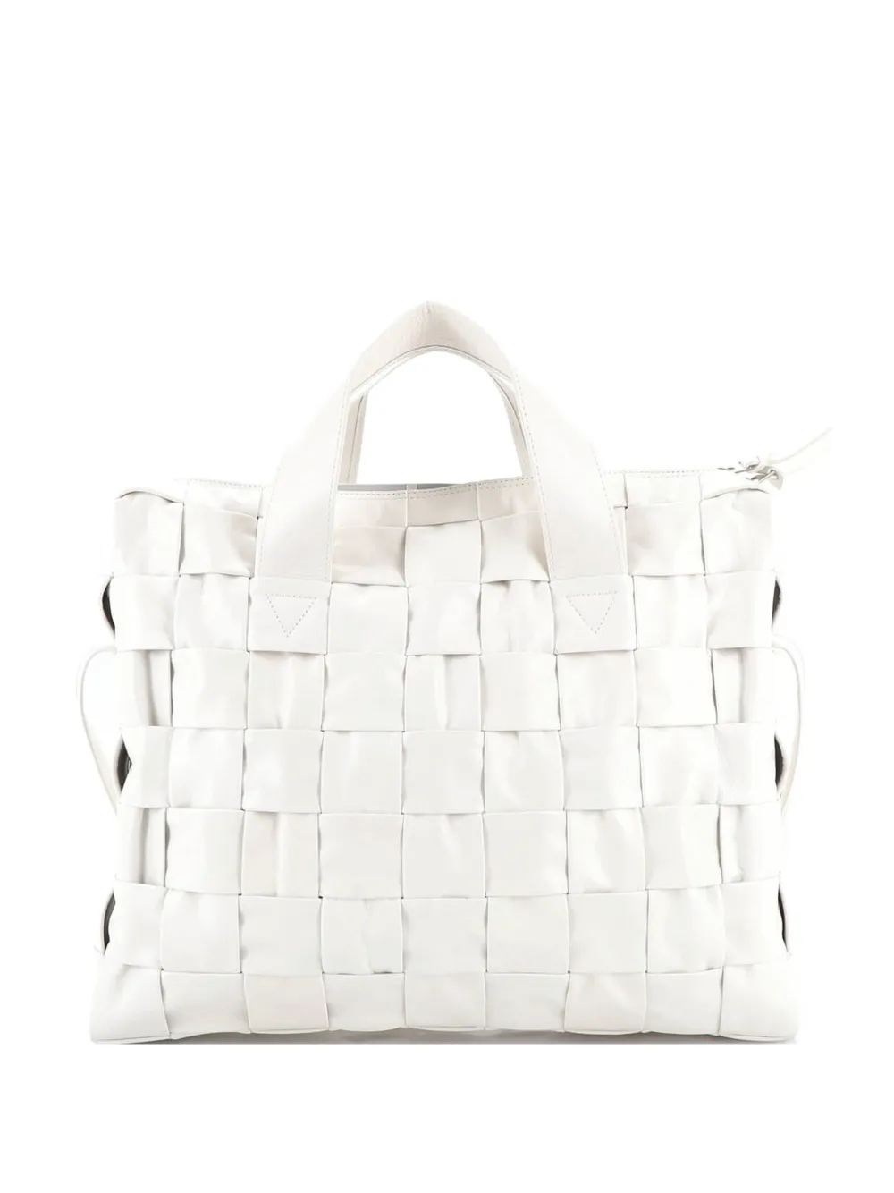 Bottega Veneta Pre-Owned Stretch Cassette Briefcase Maxi Intrecciato Leather Large tote bag - Bianco