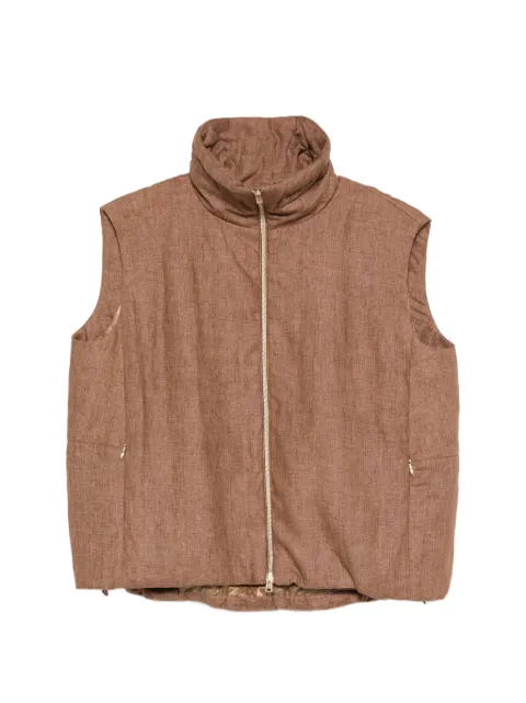 Herno funnel-neck zip gilet