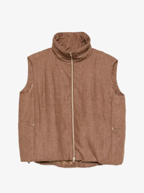 Herno funnel-neck zip gilet