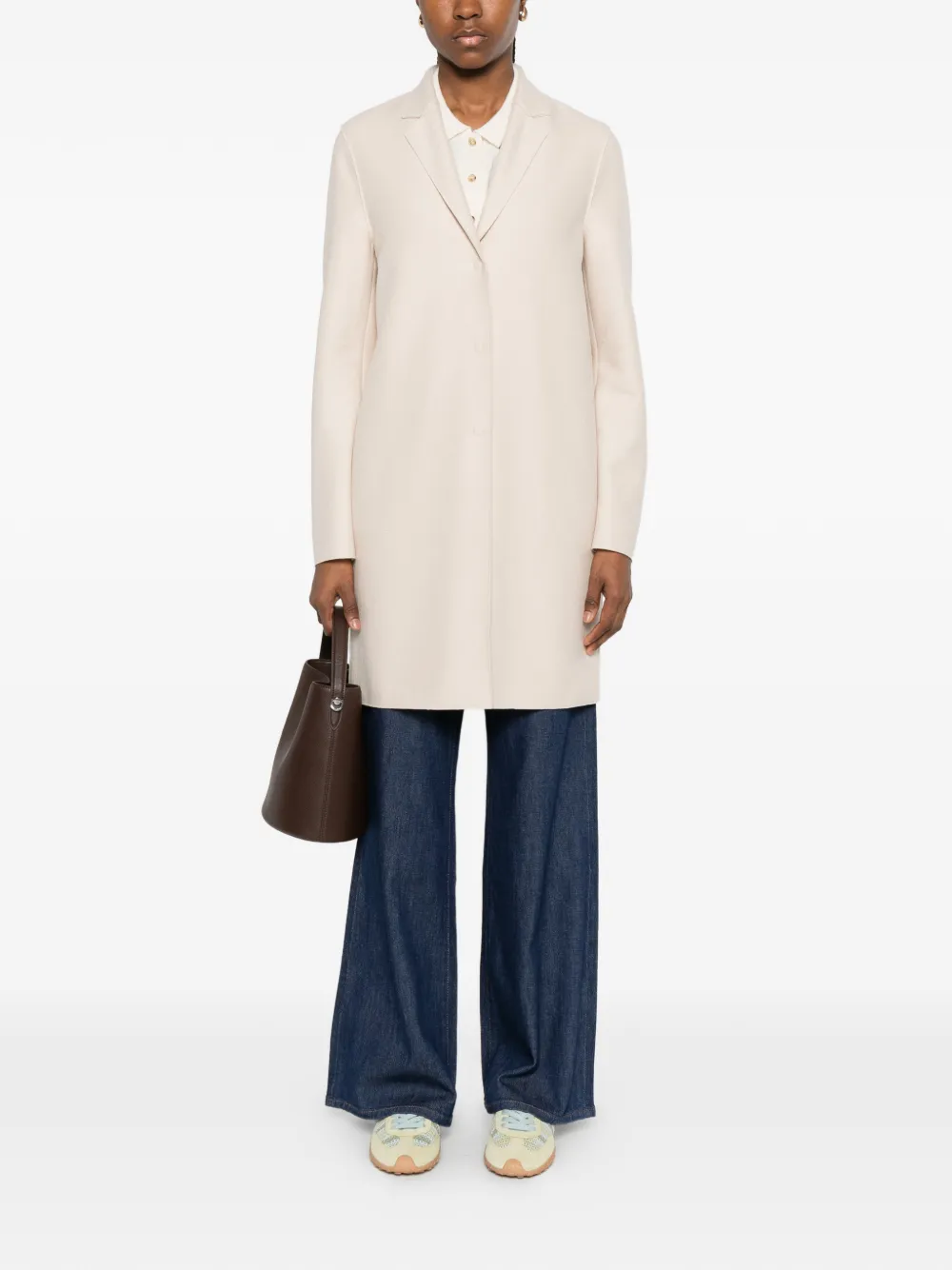  Harris Wharf London Button Coat - Neutrals 