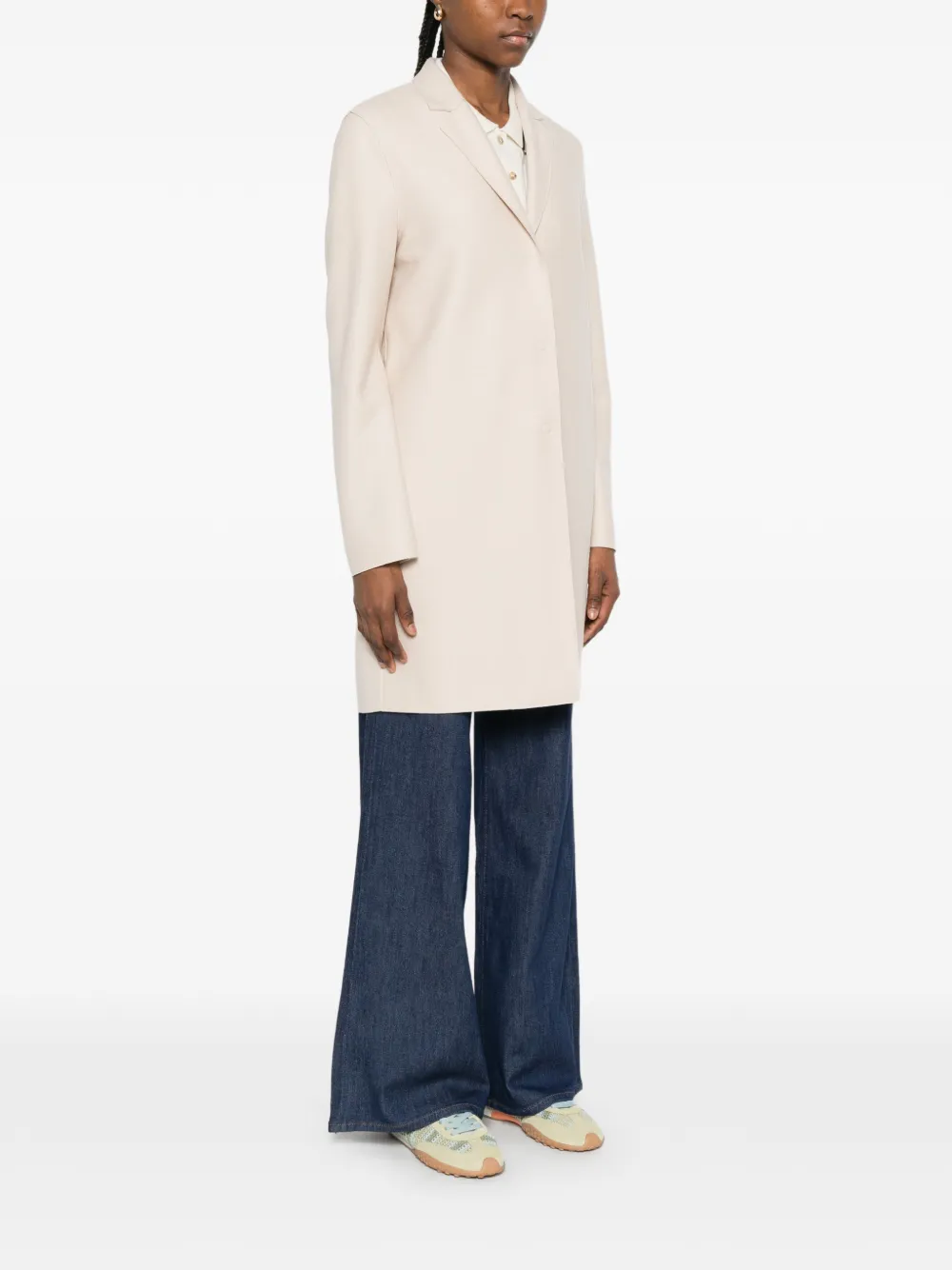  Harris Wharf London Button Coat - Neutrals 
