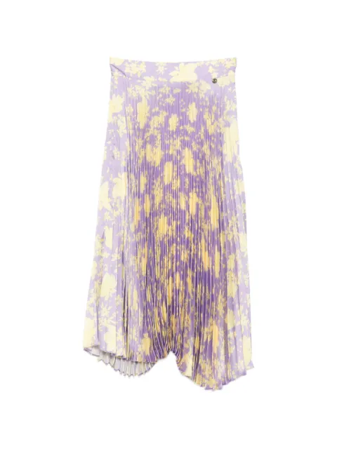 Catalina D'anglade floral pleated MIDI skirt