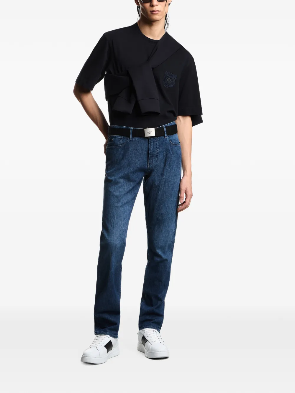 Emporio Armani Broek met vijf zakken Blauw