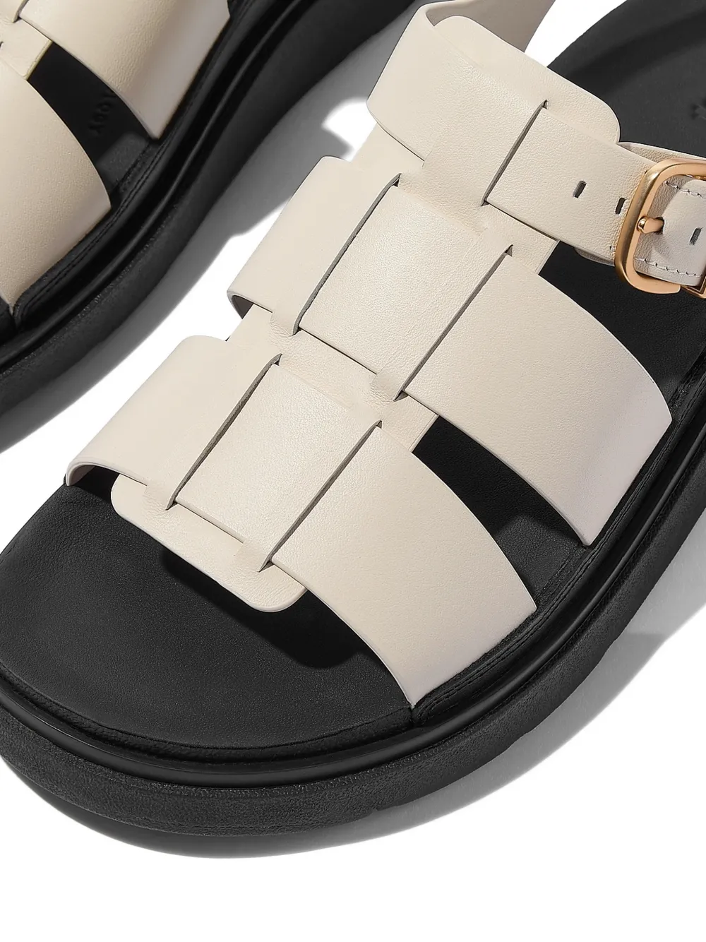FitFlop Geweven sandalen met gesp Beige