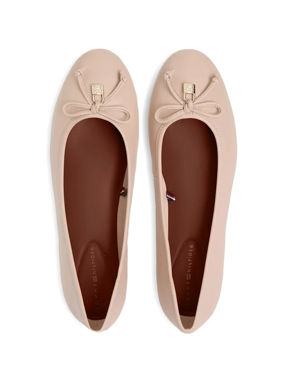 Tommy Hilfiger Ballerina's met strikdetail Beige