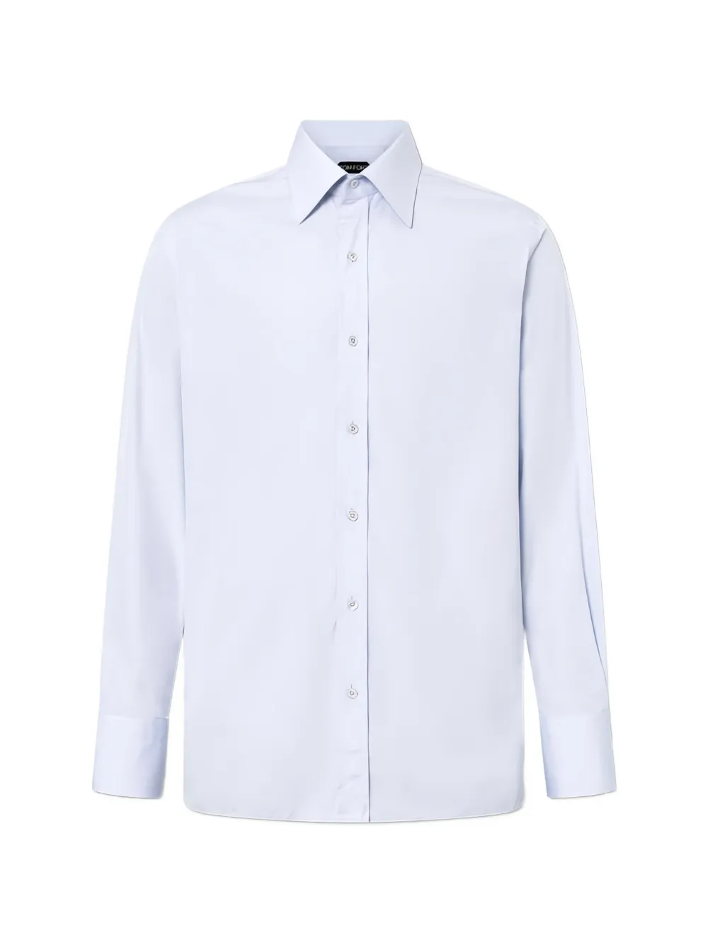 TOM FORD long-sleeved cotton shirt - Blue