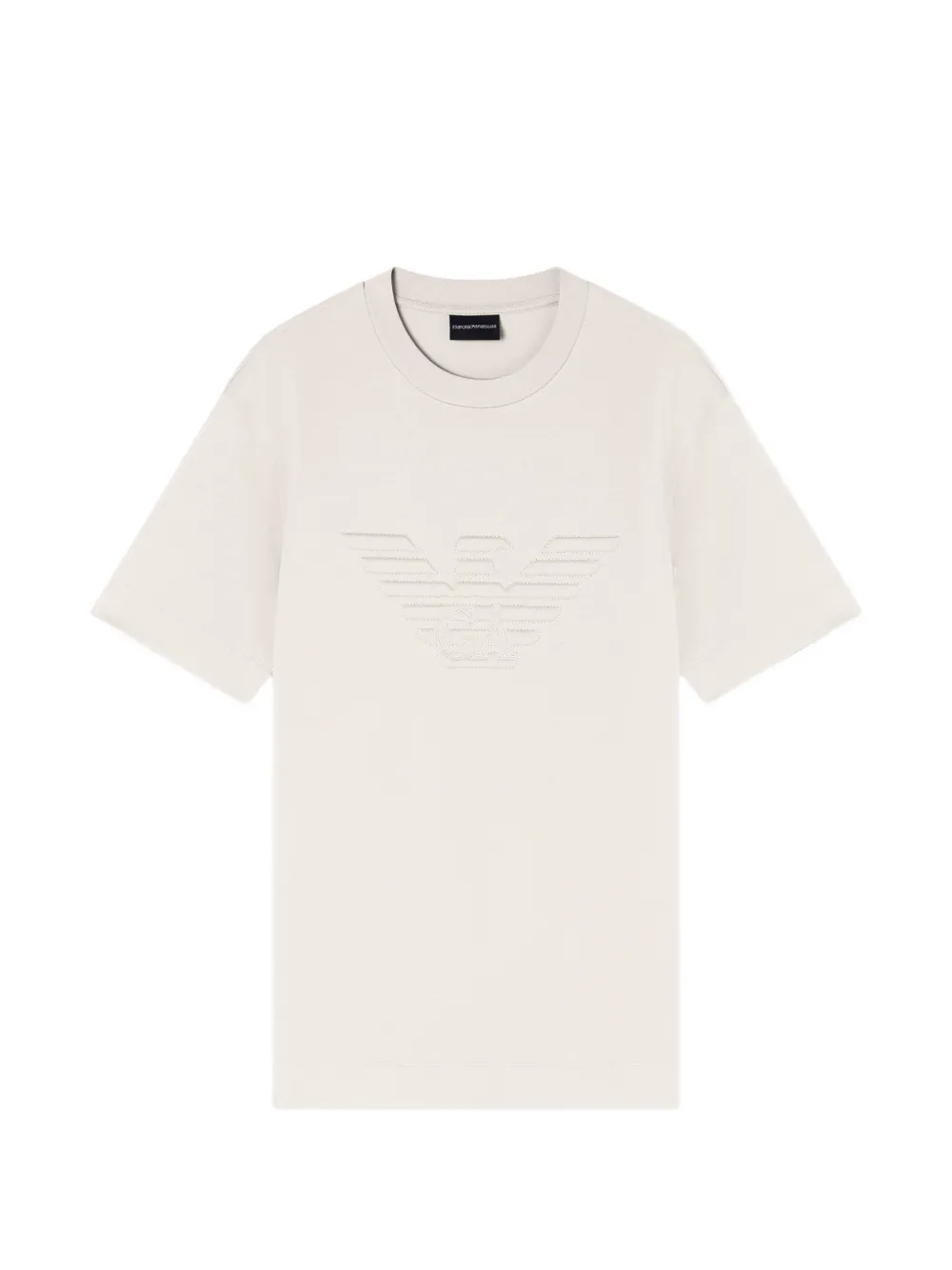 Emporio Armani embossed-logo round-neck T-shirt - Toni neutri