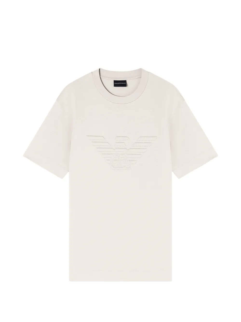 Emporio Armani embossed-logo round-neck T-shirt