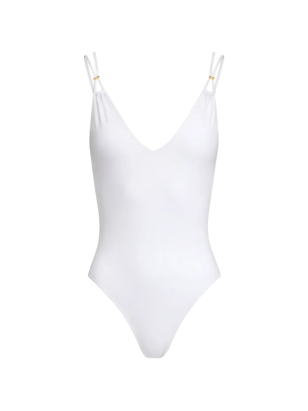 Elisabetta Franchi logo-detail swimsuit - Bianco