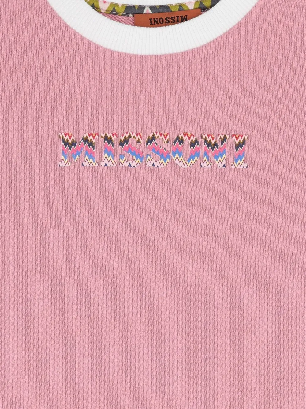 Missoni Kids Jurk met zigzagprint en lange mouwen Roze