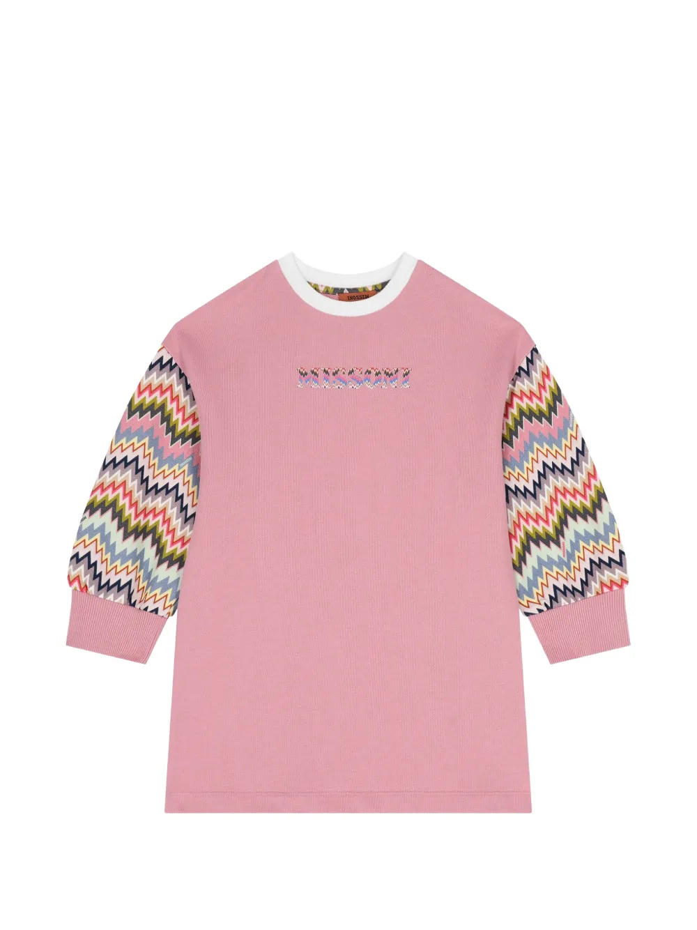 Missoni Kids Abito con stampa a zigzag - Rosa