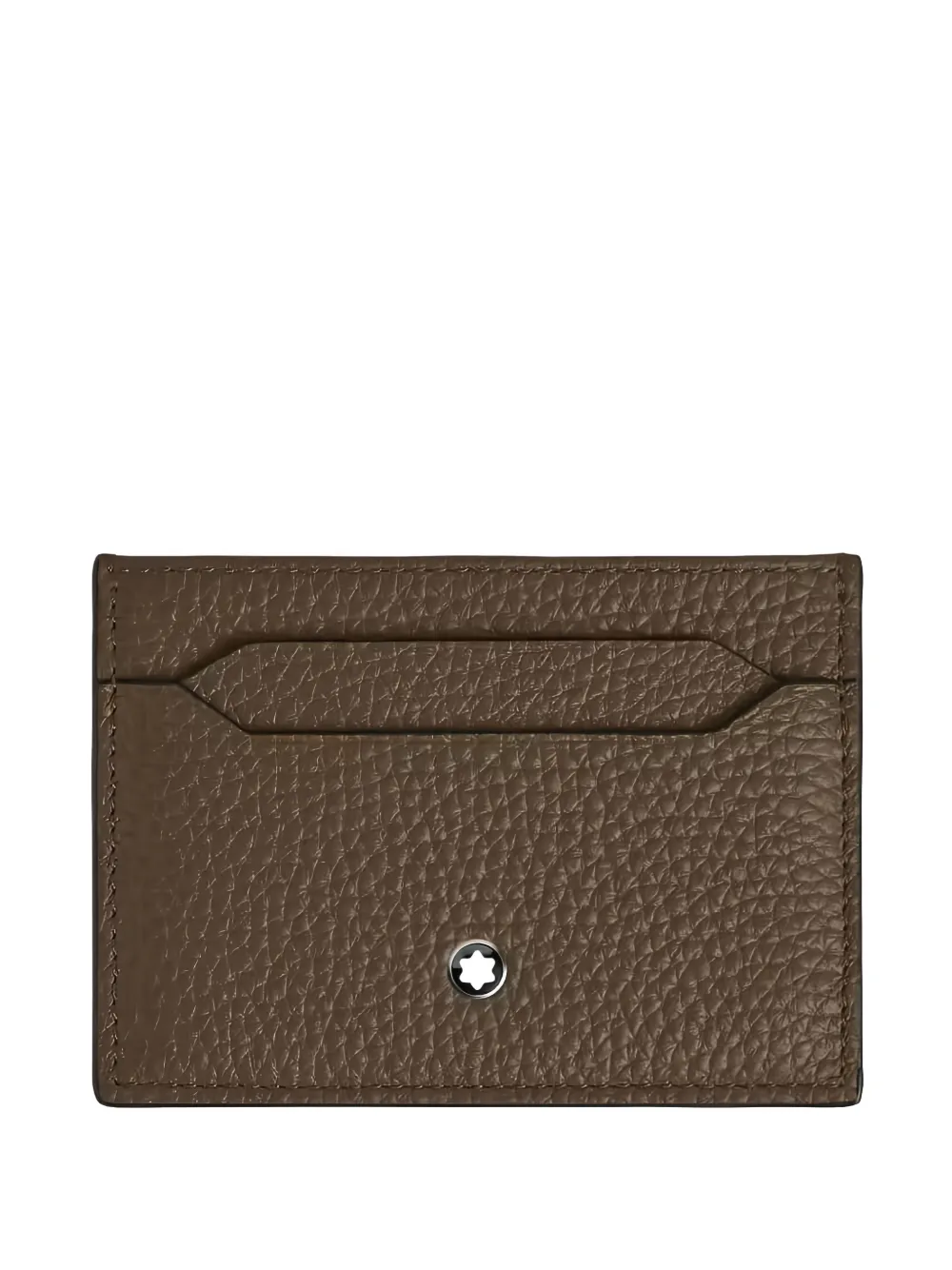 Montblanc dove grey leather card holder - Marrone