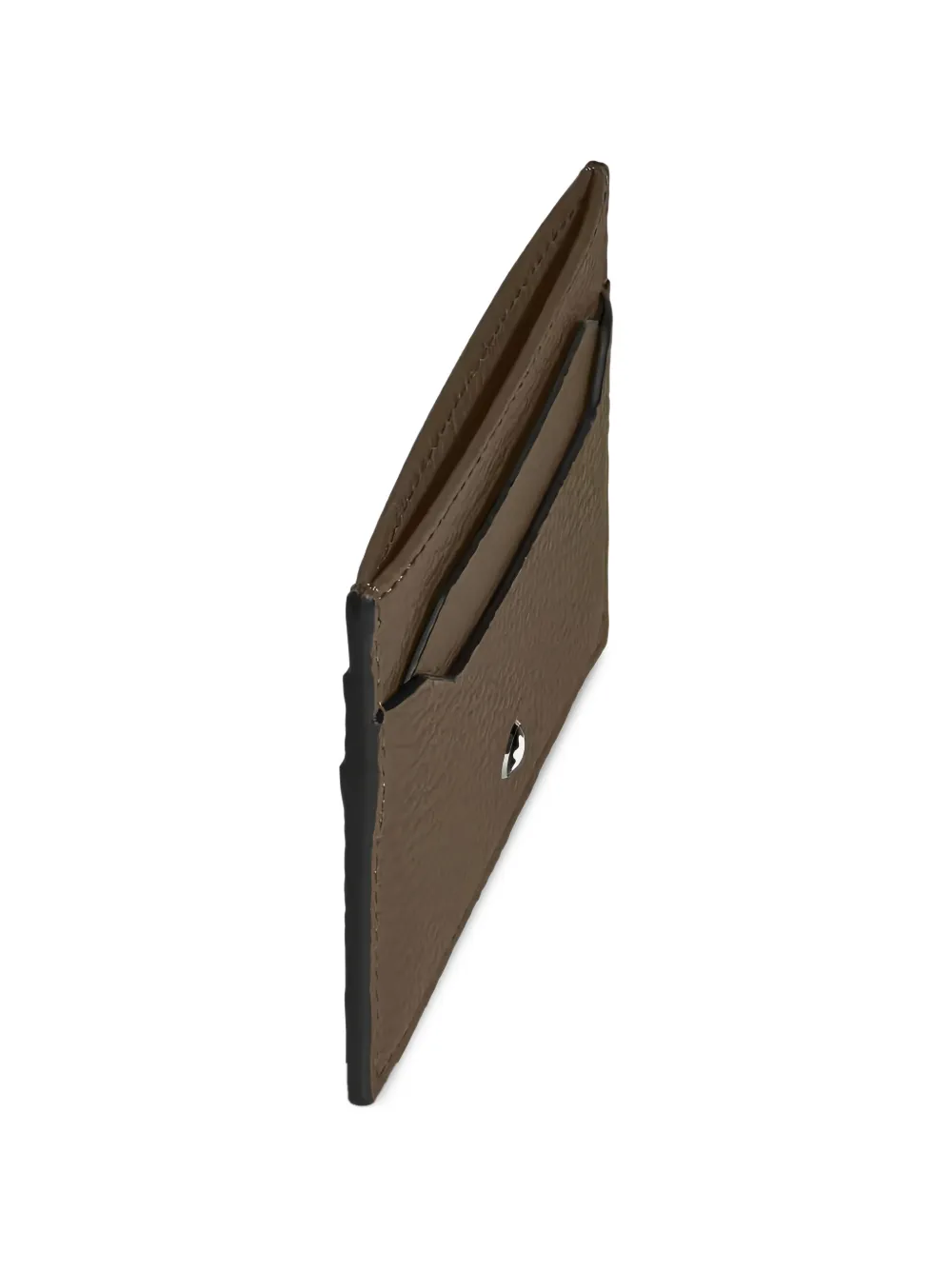  Montblanc Dove Grey Leather Card Holder - Brown 