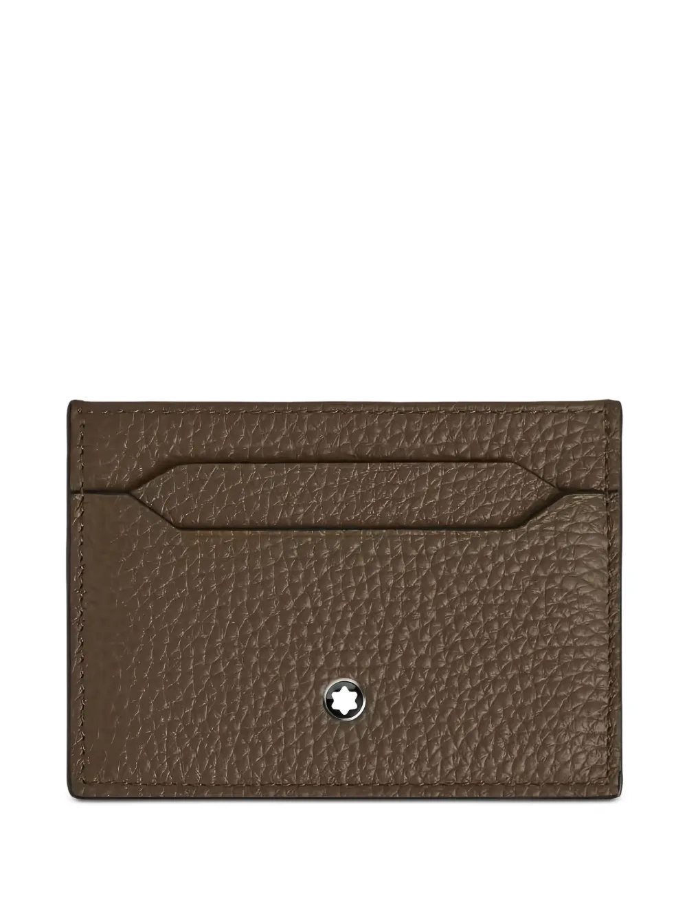 Montblanc dove grey leather card holder - Marrone