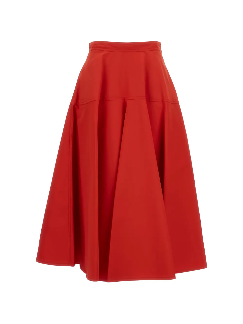 Mantu A-line gathered skirt - Rosso