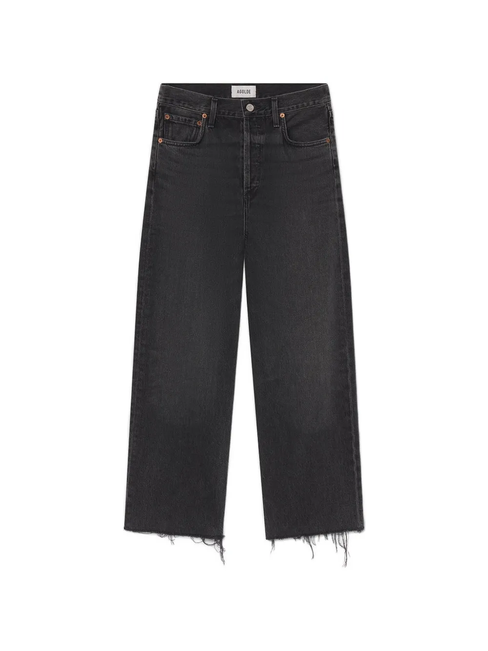 AGOLDE frayed-hem jeans - Nero