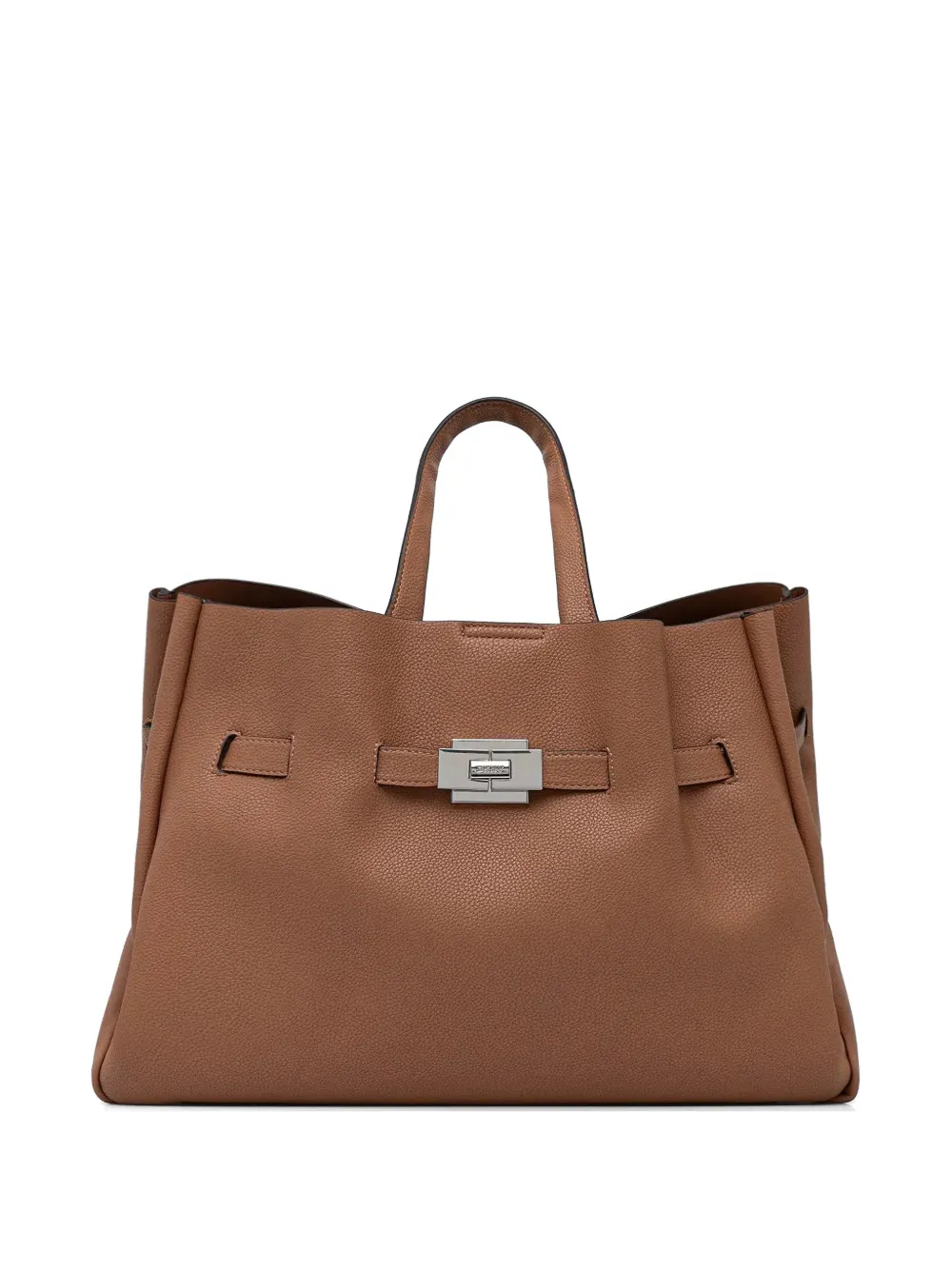 DKNY grained-leather tote bag - Marrone