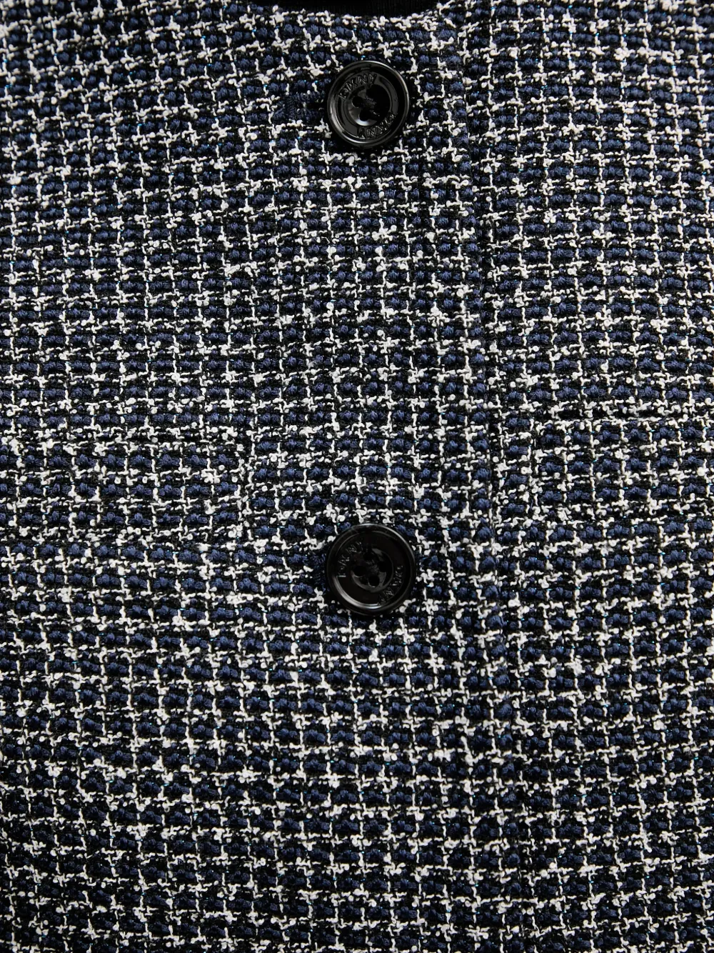 DKNY Tweed gilet met knoop Zwart