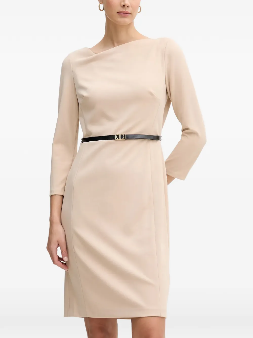 DKNY belt midi dress - Toni neutri