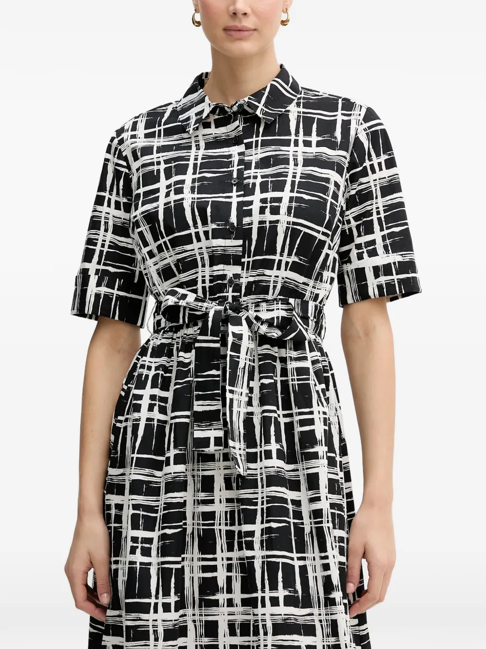 DKNY check belt dress - Nero