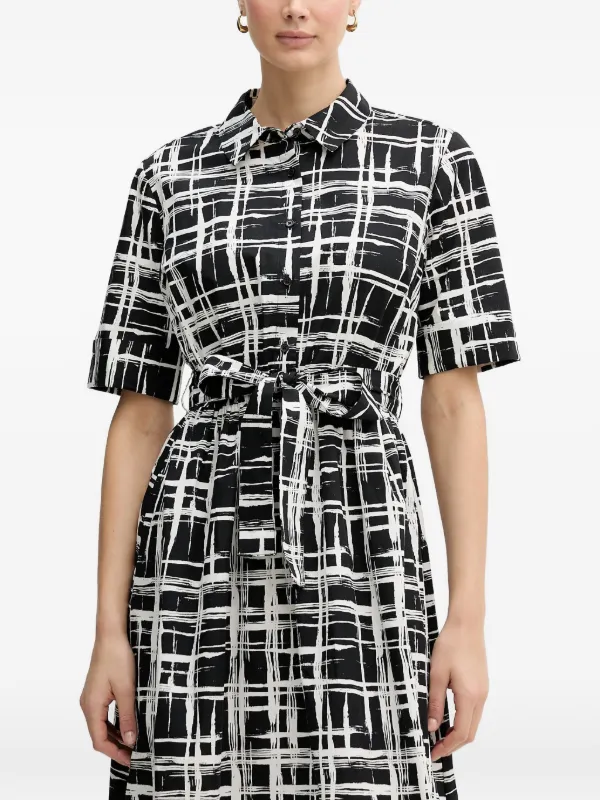 dkny black white dress DKNY Women's Satin Colorblocked Slip Dress - Black/Cloud/Eggshell