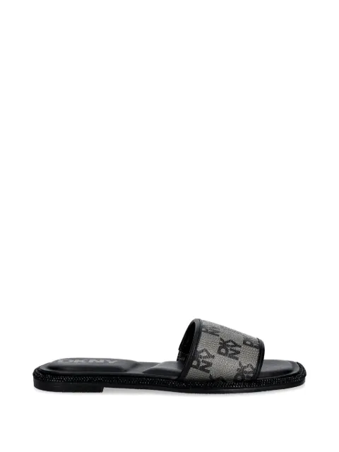 DKNY flip flops con motivo del logo