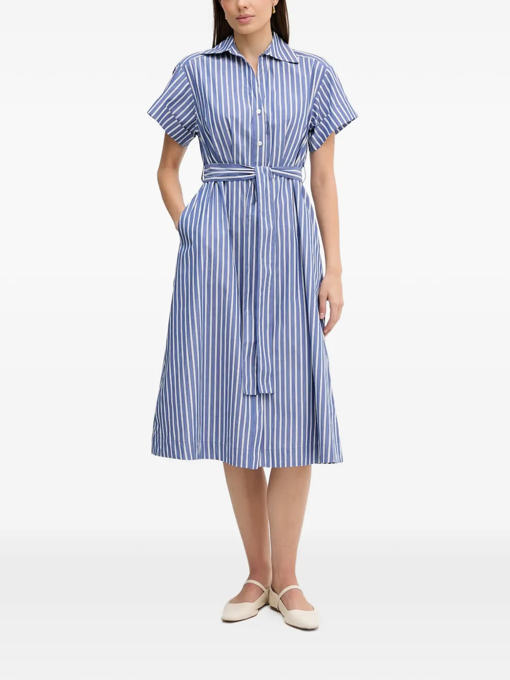 DKNY striped belt dress - Blu