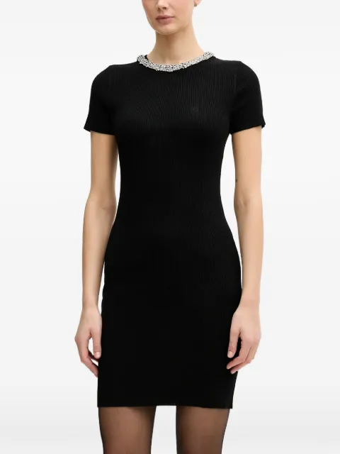 DKNY embellished rib dress