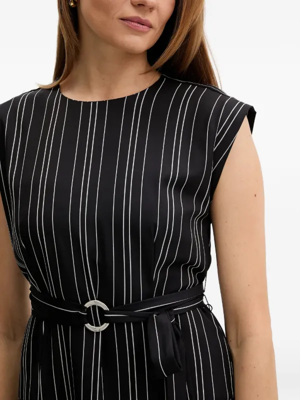 dkny pleated belted dress DKNY Dress Womens Sz 4 Black Floral Silk Pleated Belted Balloon Sleeve Midi