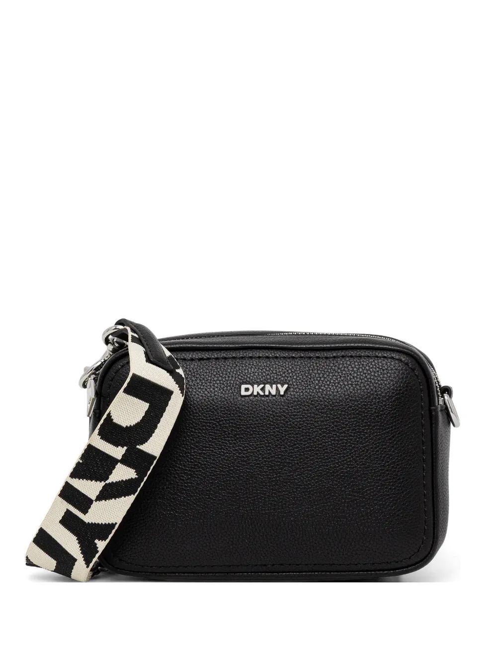 DKNY logo-plaque crossbody bag - Nero