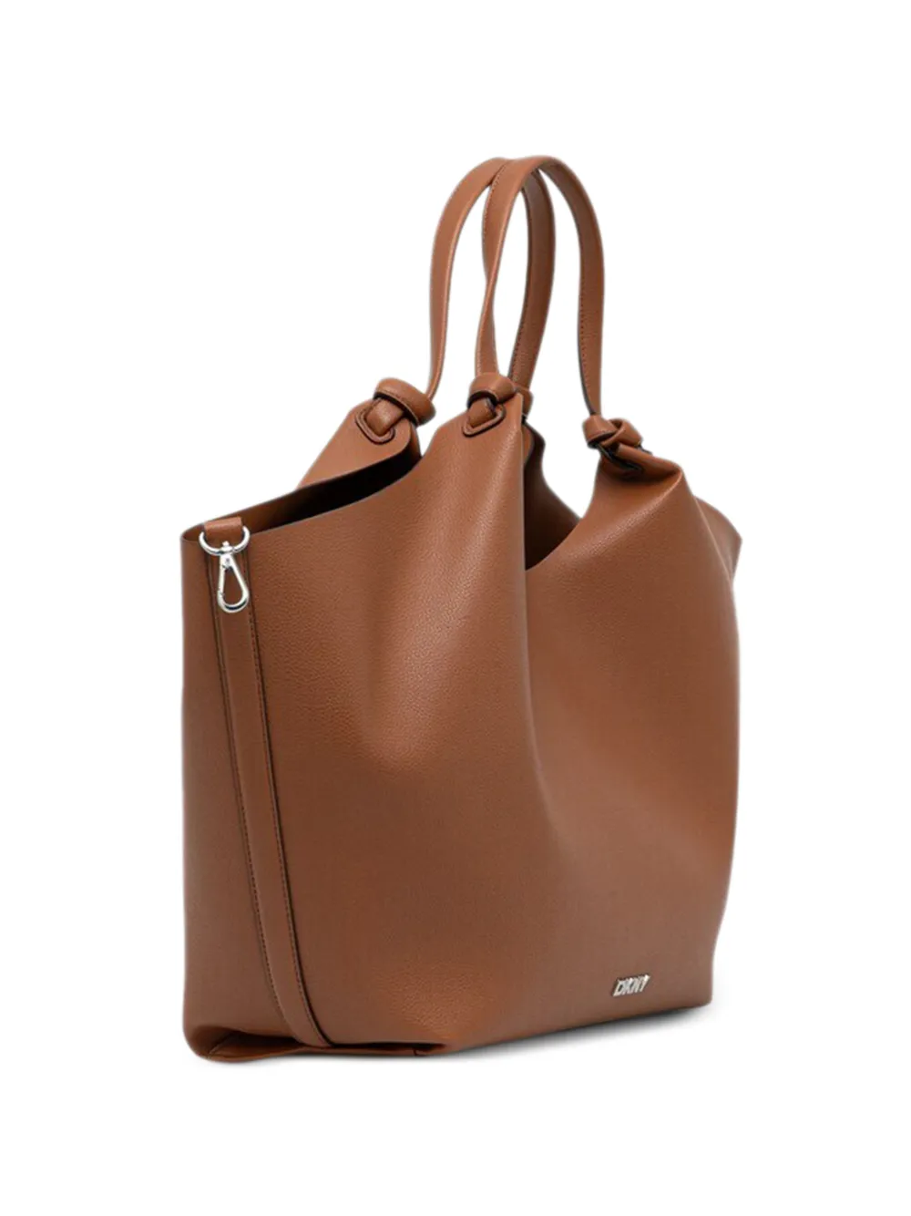 DKNY Grote Paula Commuter shopper met logo en geknoopt detail Bruin