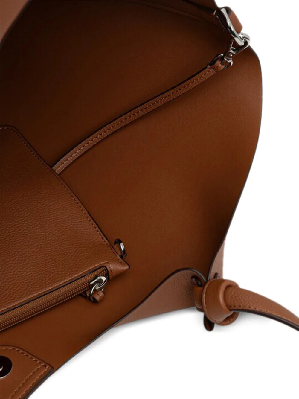 DKNY Grote Paula Commuter shopper met logo en geknoopt detail Bruin