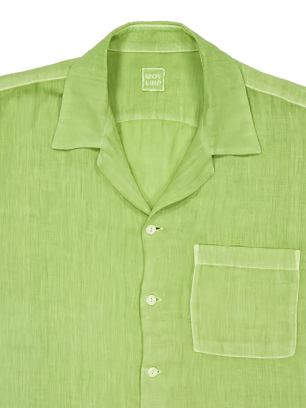 120% Lino Linnen overhemd Groen