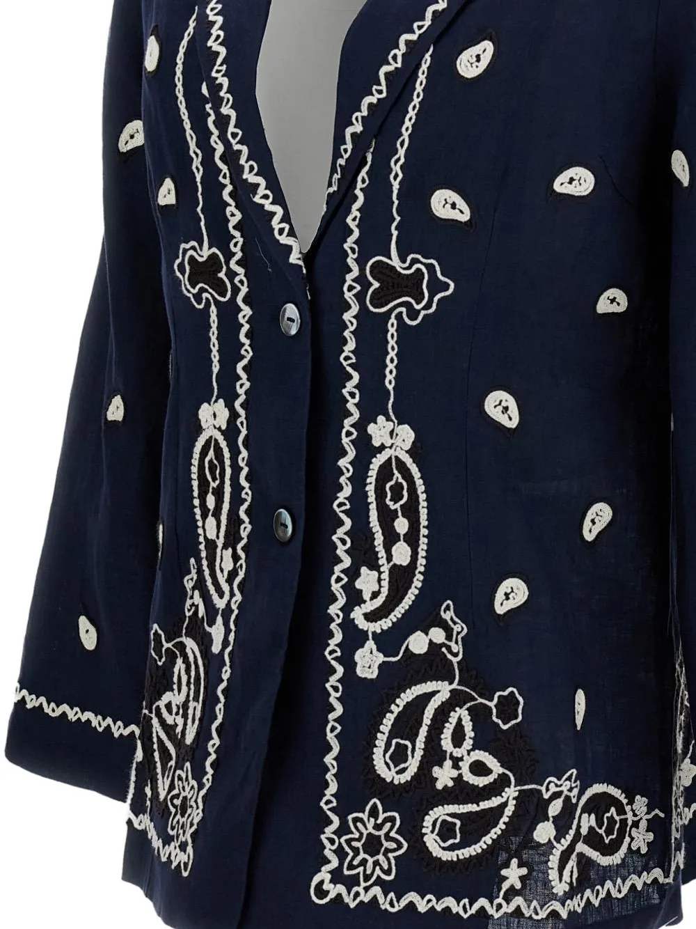 P.A.R.O.S.H. Blazer met geborduurd paisley Blauw