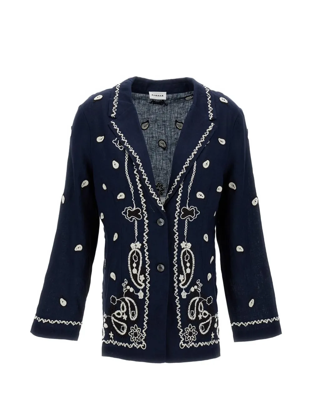 P.A.R.O.S.H. paisley-embroidered blazer - Blu
