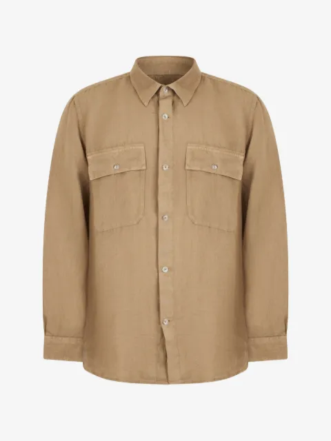 120% Lino flap-pockets linen shirt
