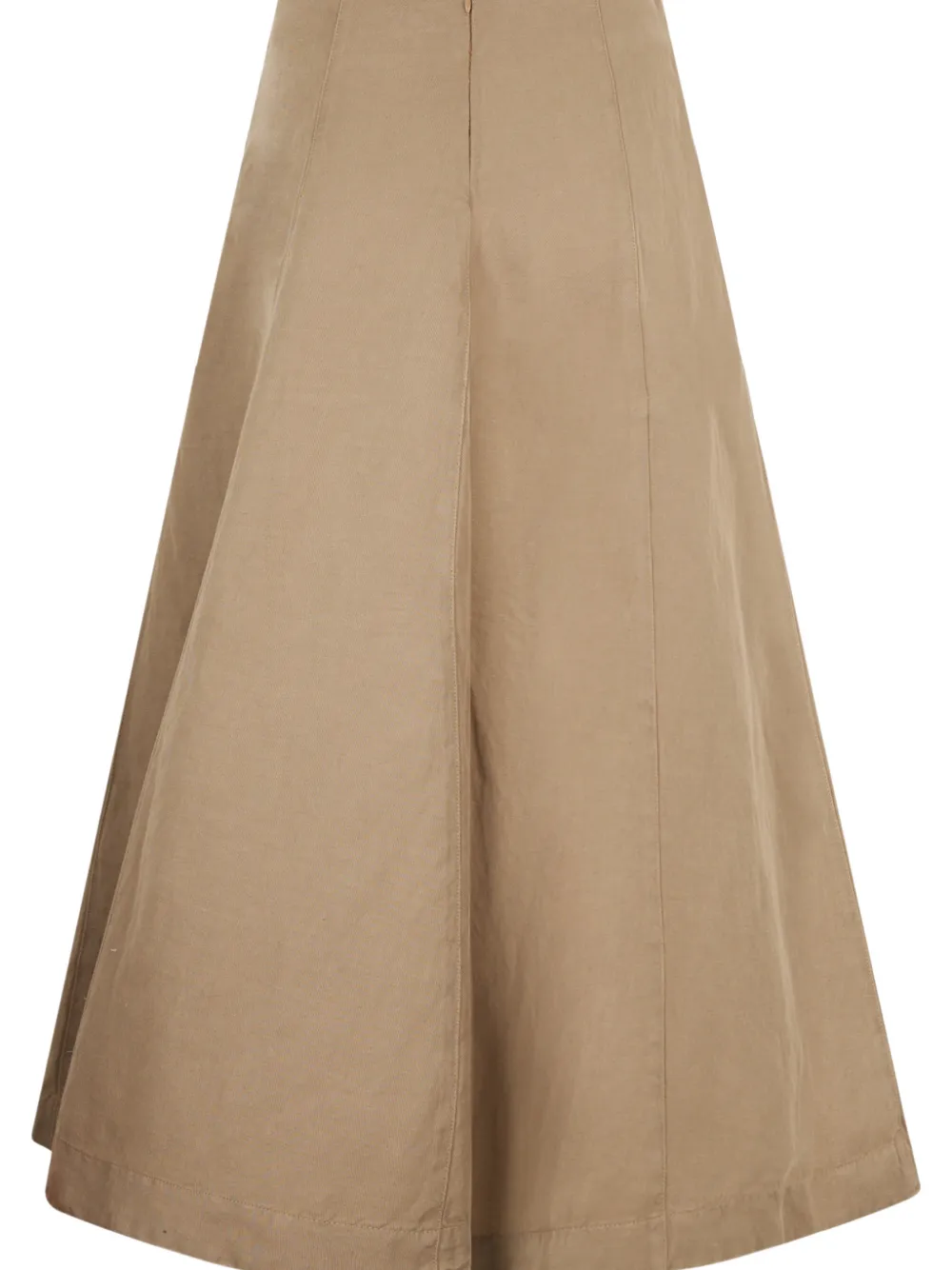 120% Lino Midi-rok met vlakken Beige