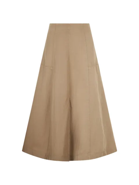 120% Lino panelled midi skirt