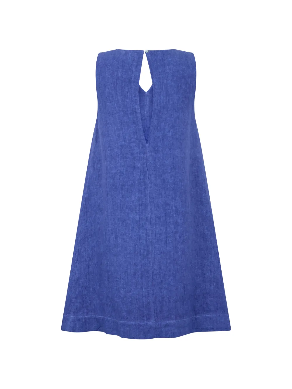  120% Lino A-line Embellished Dress - Blue 