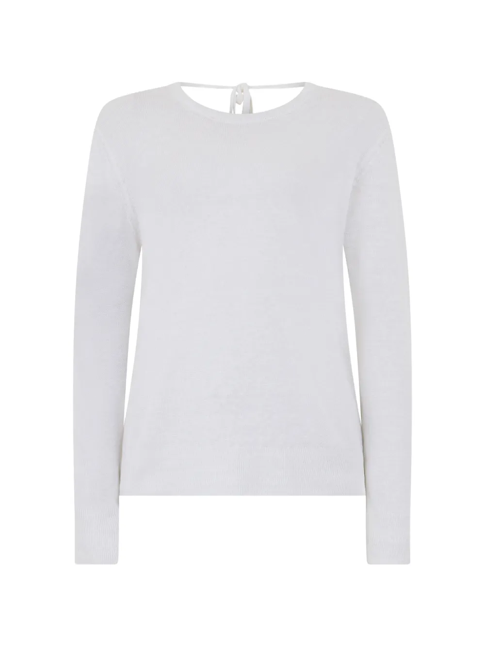 120% Lino tie-detail top - Bianco