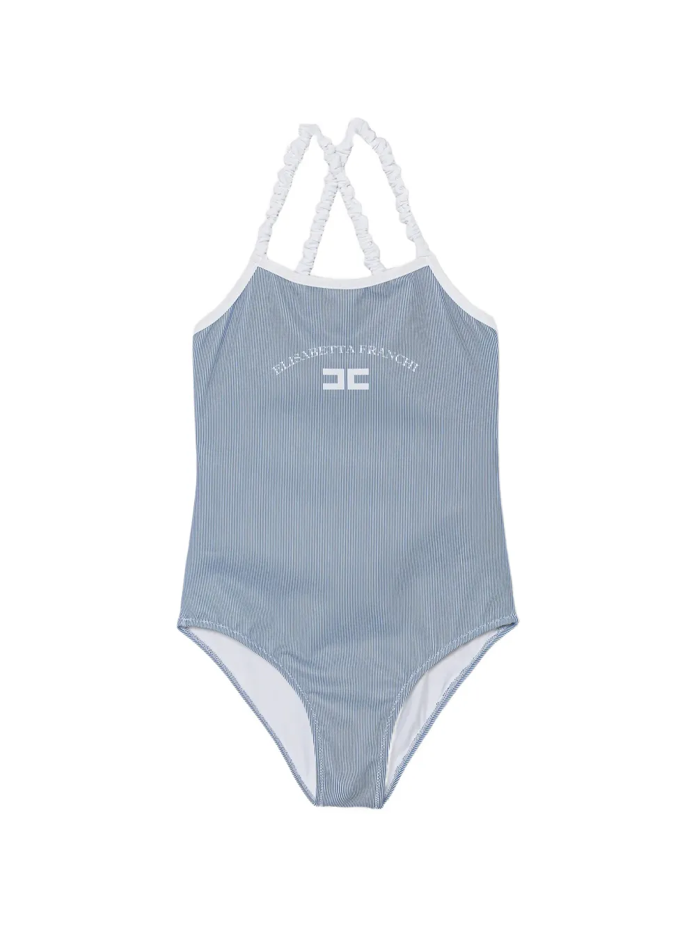 Elisabetta Franchi La Mia Bambina Costume da bagno a righe - Blu