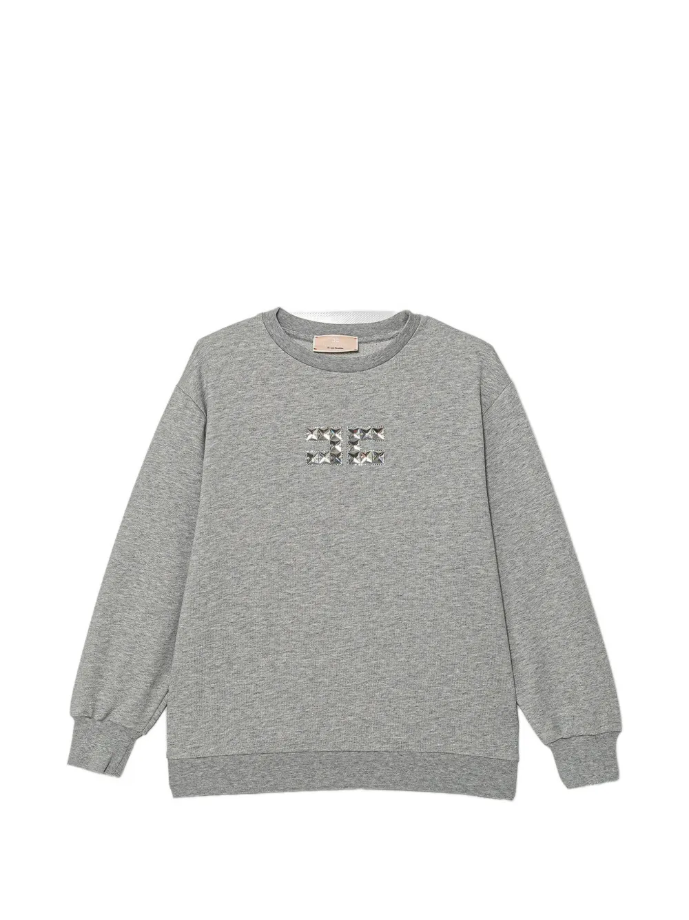 Elisabetta Franchi La Mia Bambina crystal-embellished sweatshirt - Grigio