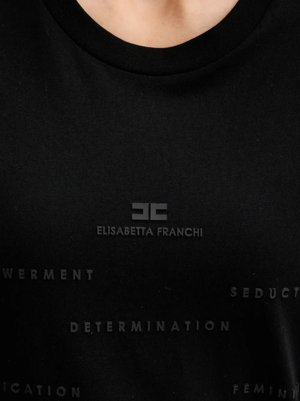 Elisabetta Franchi T-shirt met print Zwart