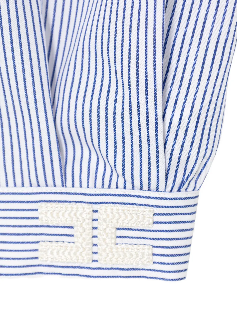 Elisabetta Franchi La Mia Bambina Striped-pattern Shirt - White 