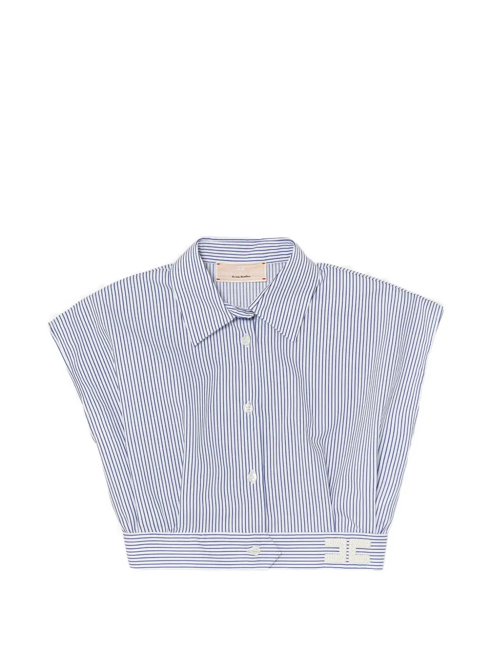 Elisabetta Franchi La Mia Bambina Gestreiftes Hemd - Weiß