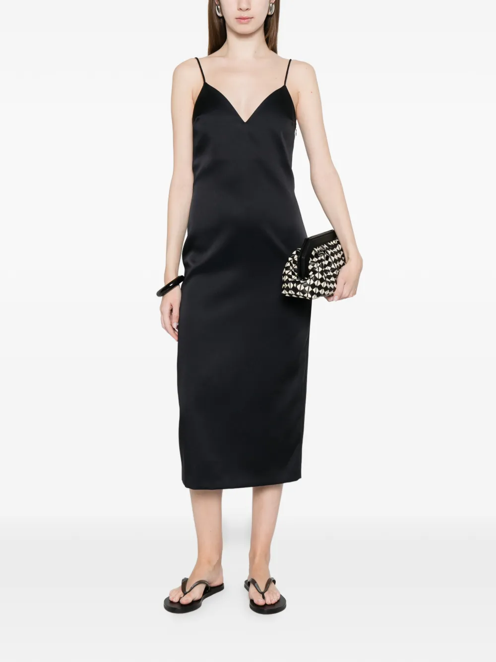  Twinset V-neck Strap Dress - Black 
