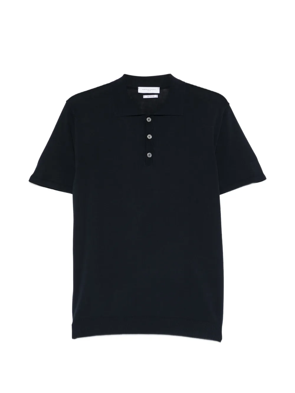 Daniele Fiesoli Polo in cotone con ricamo logo - Blu