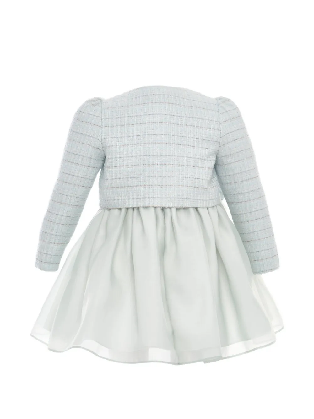 Dress & Fleur Jurk en jack set met strik Blauw