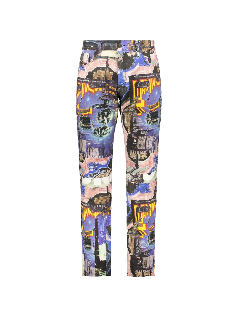 Diesel graphic-print jeans - Blau
