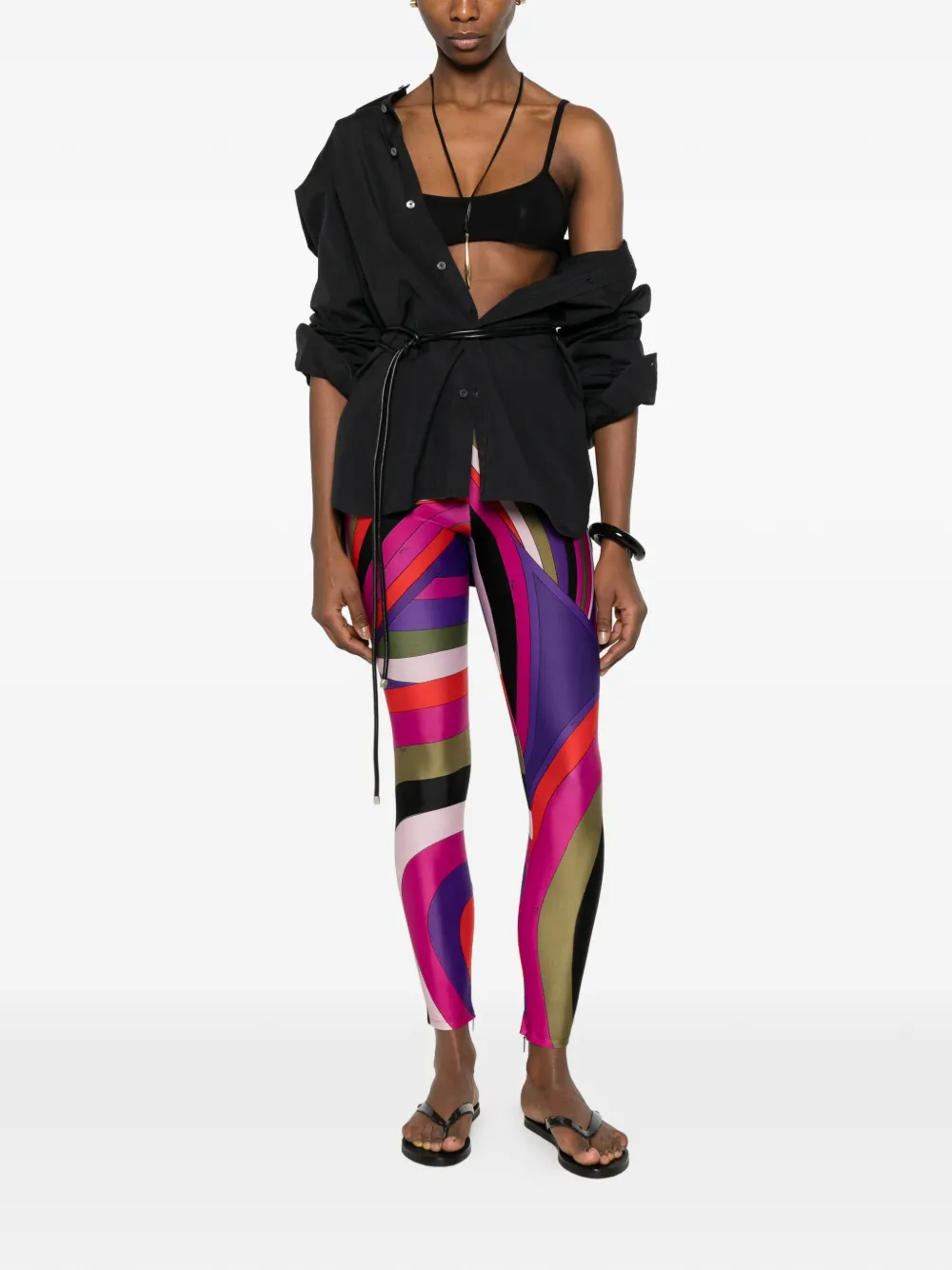 Abstract-Print Leggings